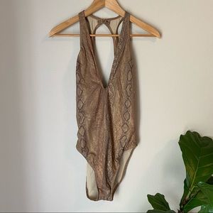 NWOT Victoria’s Secret One Piece Snakeskin Swim